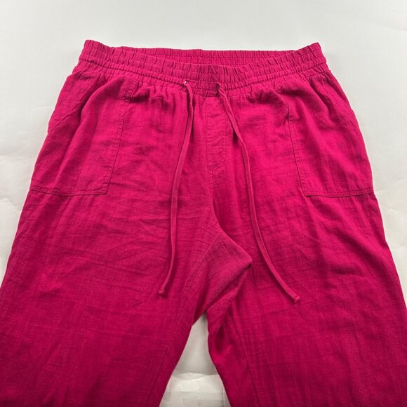 A New Day Hot Pink Linen Blend Jogger Pant XXL - Picture 2 of 7